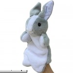 SUNONE11 Grey Bunny Hand Puppets Rabbit Baby Pretend Play Toys Easter Gifts Birthday Present for Children's Day  B06XSBYSX2